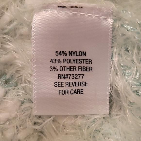 5/$25 Apt. 9 Oversized Mint Metallic Sequin Shaggy Eyelash Slouchy Sweater - Picture 5 of 9